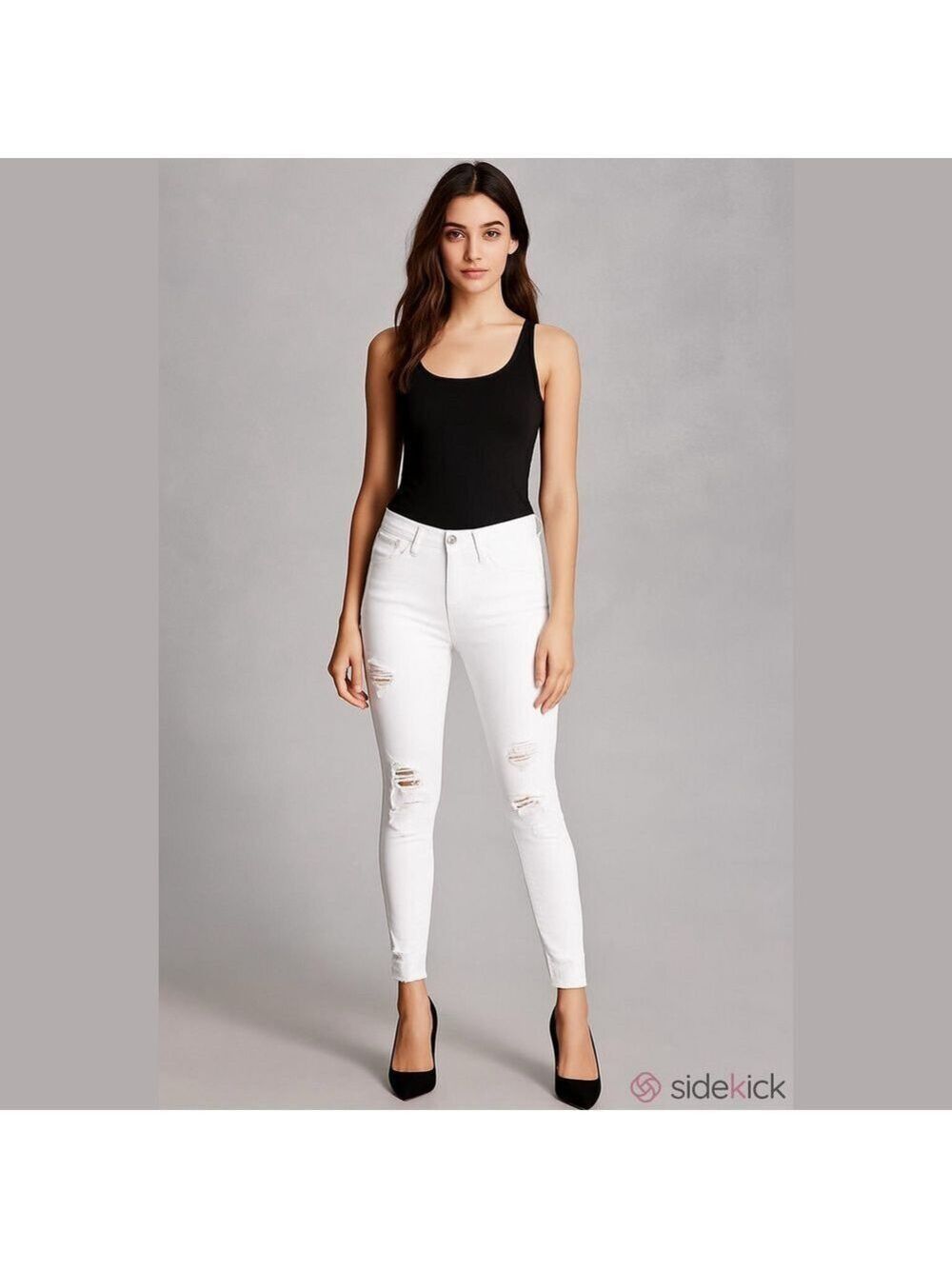 William B, Distressed Jeggings, Size 11, Waist 14.5", 29” has stretch (T2-0147)